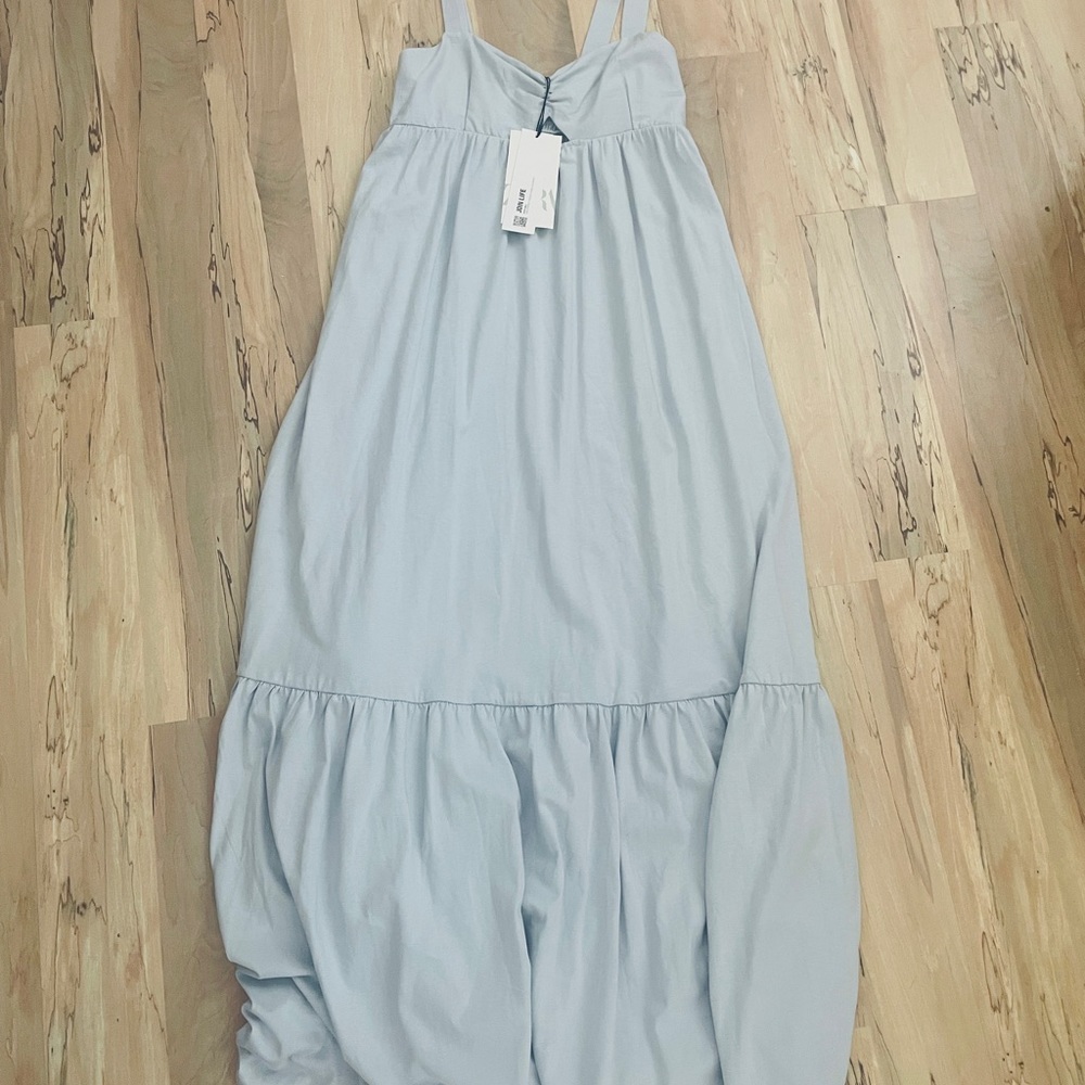 Gray Zara maxi dress with key hole size small